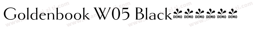 Goldenbook W05 Black字体转换